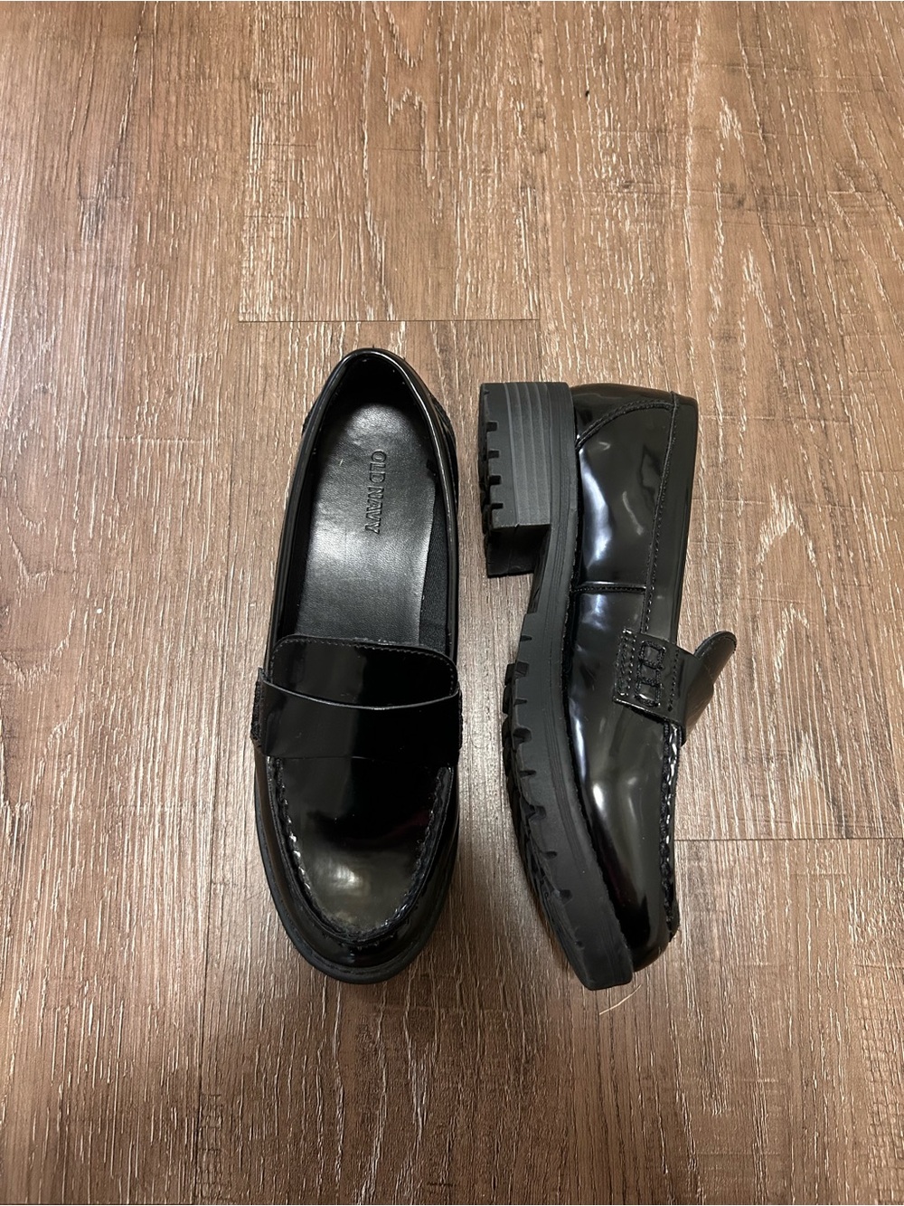 Old Navy Black Patent Loafers for Women
